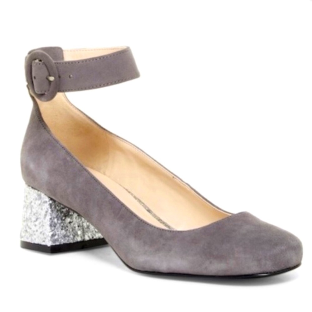 Nine West Size 7 Suede/Glitter Pumps